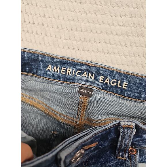 American Eagle Jeans Womens 0 Short Mom Jean Stretch Medium Wash - Picture 5 of 9